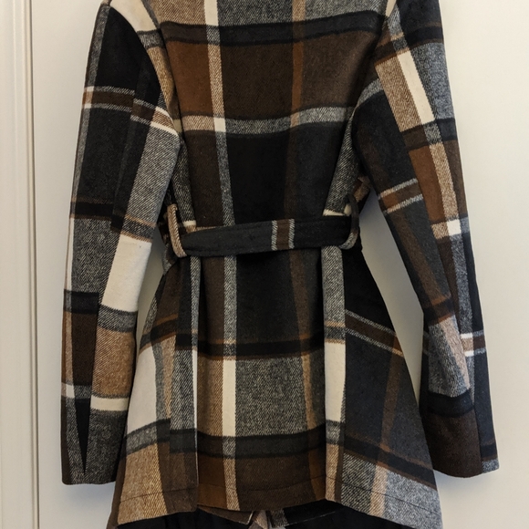 Chicwish Prairie Check Rabato Coat Jacket XXS - Picture 2 of 3